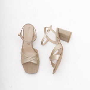 SANDALO INCROCIO CHOCOLA' PLATINO