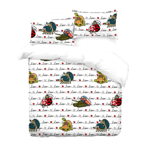 Funda nórdica Kukuxumusu Amor - 100% algodón -