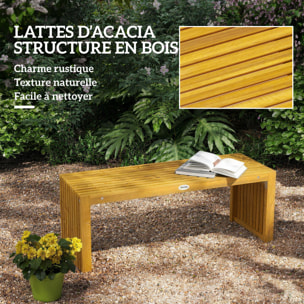 Banc de jardin 2 places bois acacia pré-huilé 240 Kg max.
