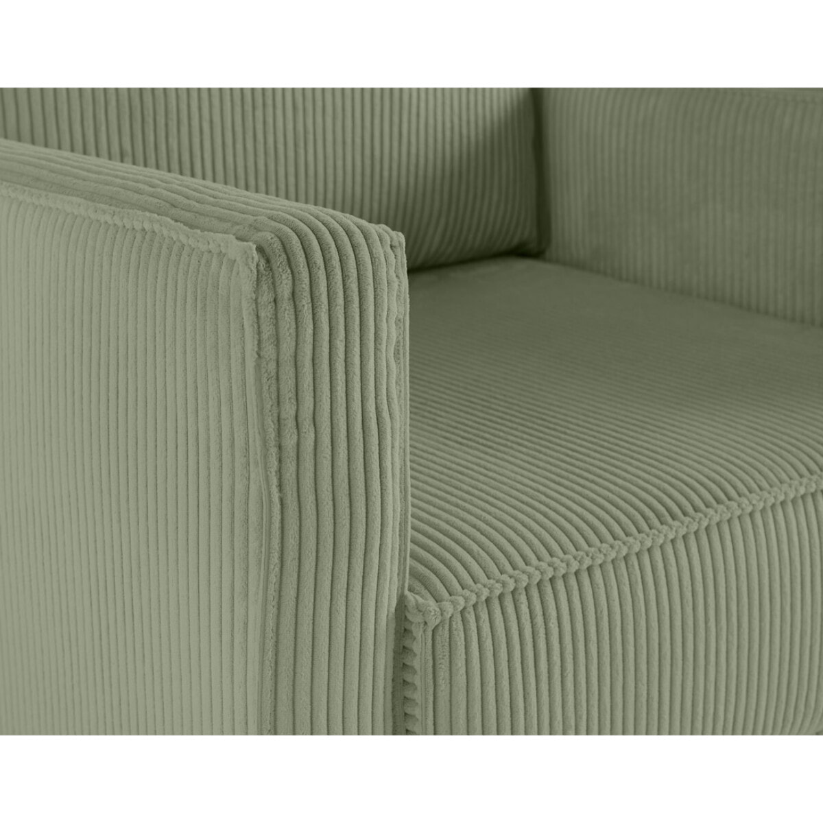 Charlie - fauteuil - pieds hauts - en velours côtelé - Vert sauge