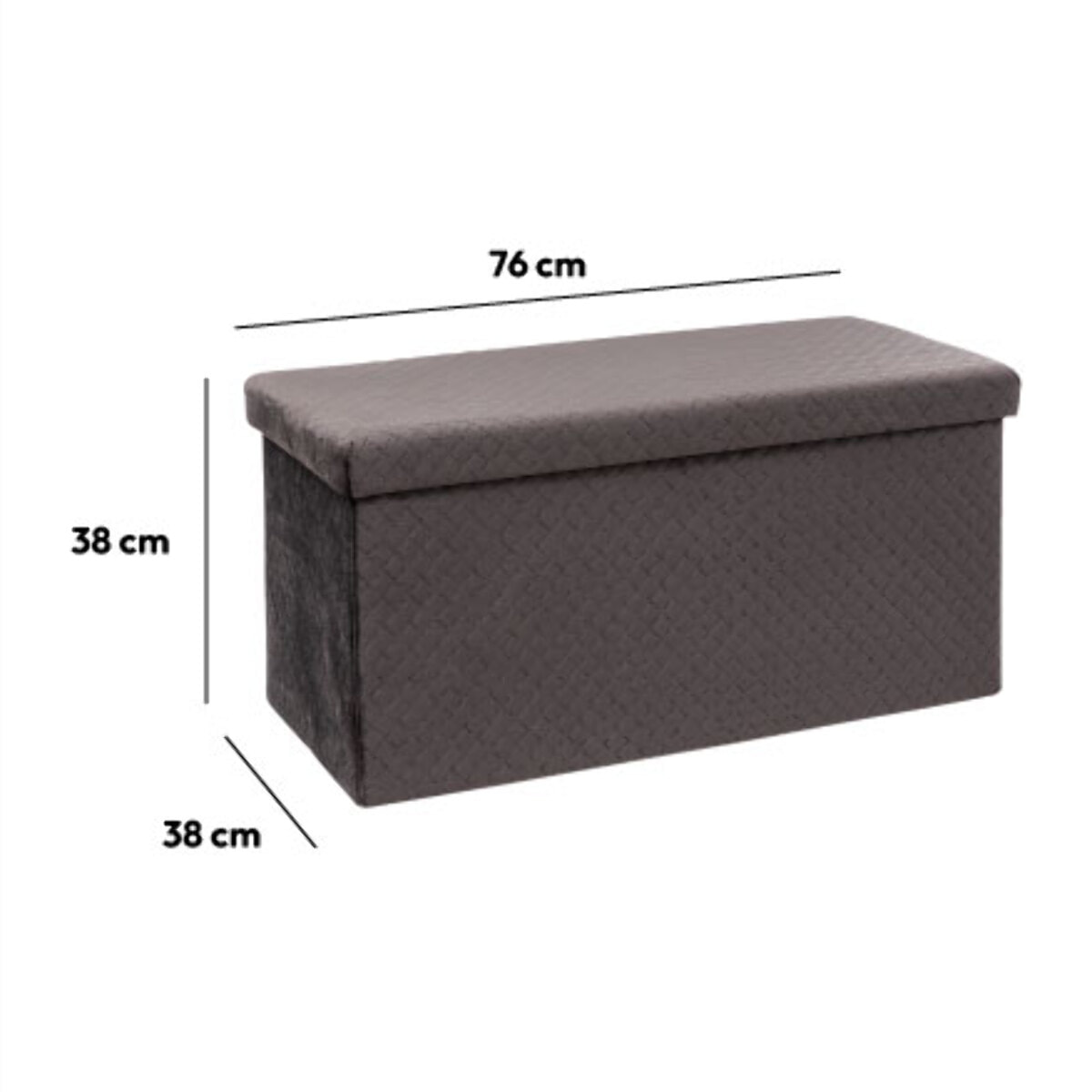 Pouf double pliant Velours gris Mix N' Modul