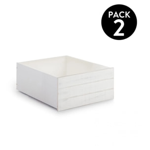 Pack 2 cajones Iliada Blanco - Vintage White
