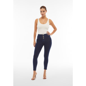 Jeggings push up WR.UP® 7/8 superskinny vita alta con bottoni