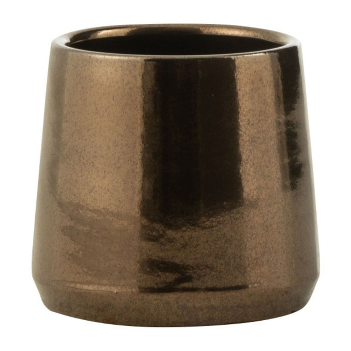 J-Line cache-pot Rond Terra Brillant - or - extra small - Ø 14 cm