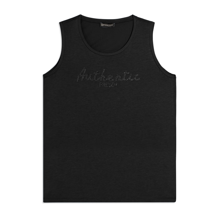 Canotta "Authentic" con logo FREDDY in strass