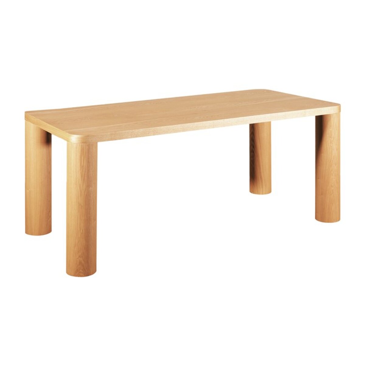 Table à manger Muscat -tableau en tôle naturelle de chêne-couleur chêne naturel 180 x 75 x 90 cm