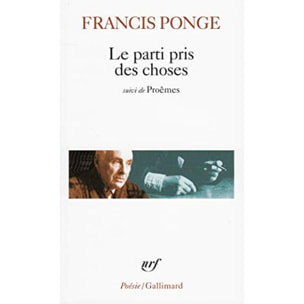 Ponge,Francis | Le Parti pris des choses / Proêmes / Douze petits écrits | Livre d'occasion