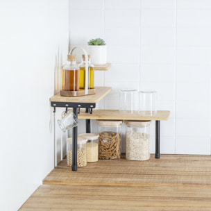 Étagère d angle 3 niveaux beige