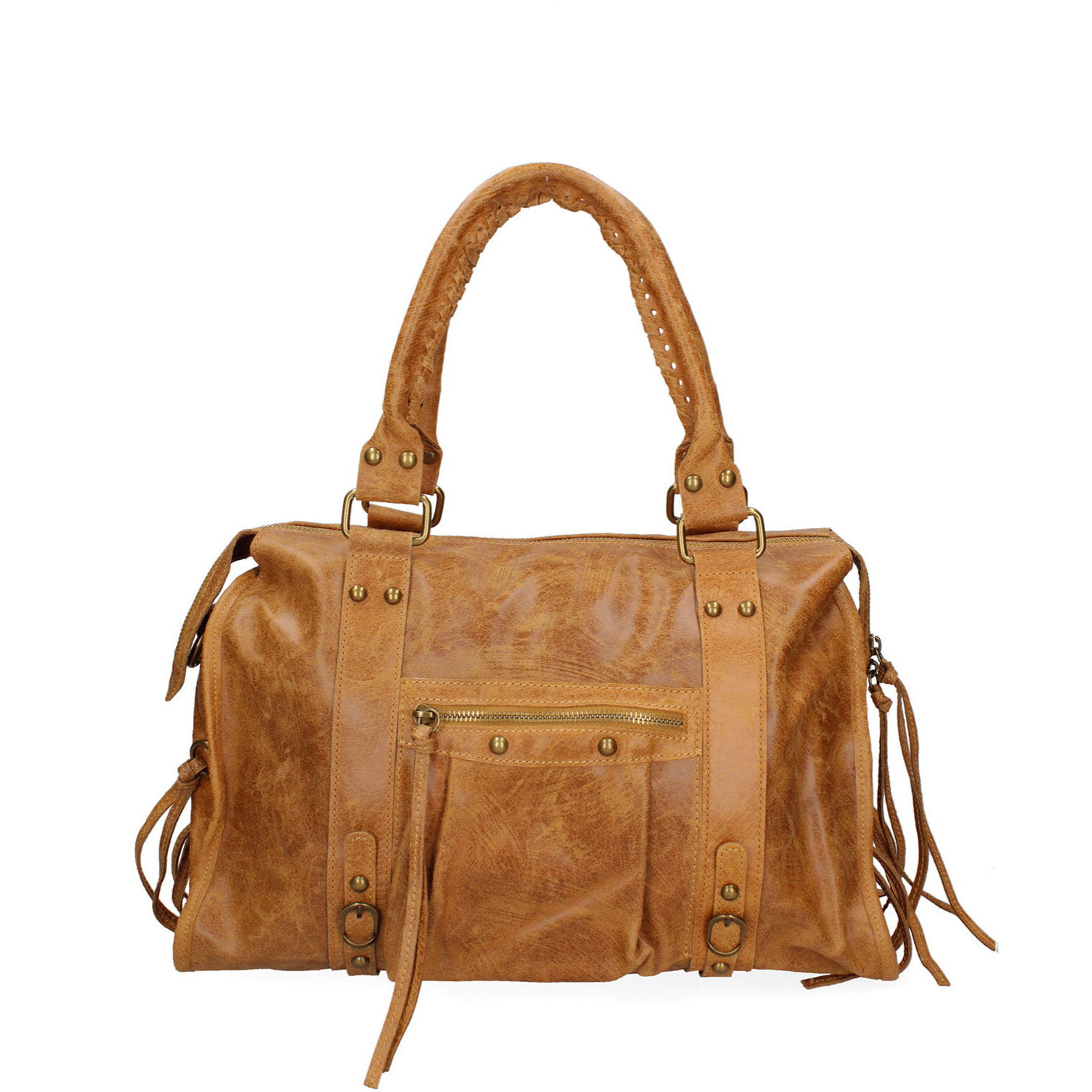 Borsa a spalla da donna - Modello Elara - Vera pelle - 41.0 x 28.0 x 13.0 cm