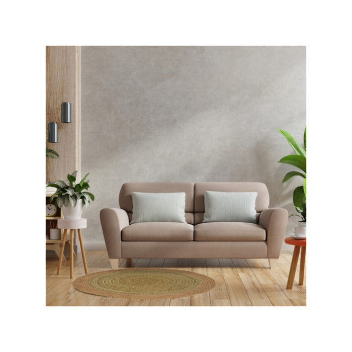 Tapis rond 120cm en jute naturelle - ANTALYA 184