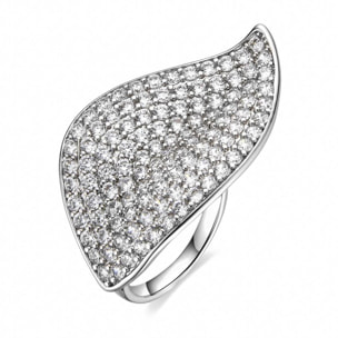 Anillo con Circonita Brillante acabado plata