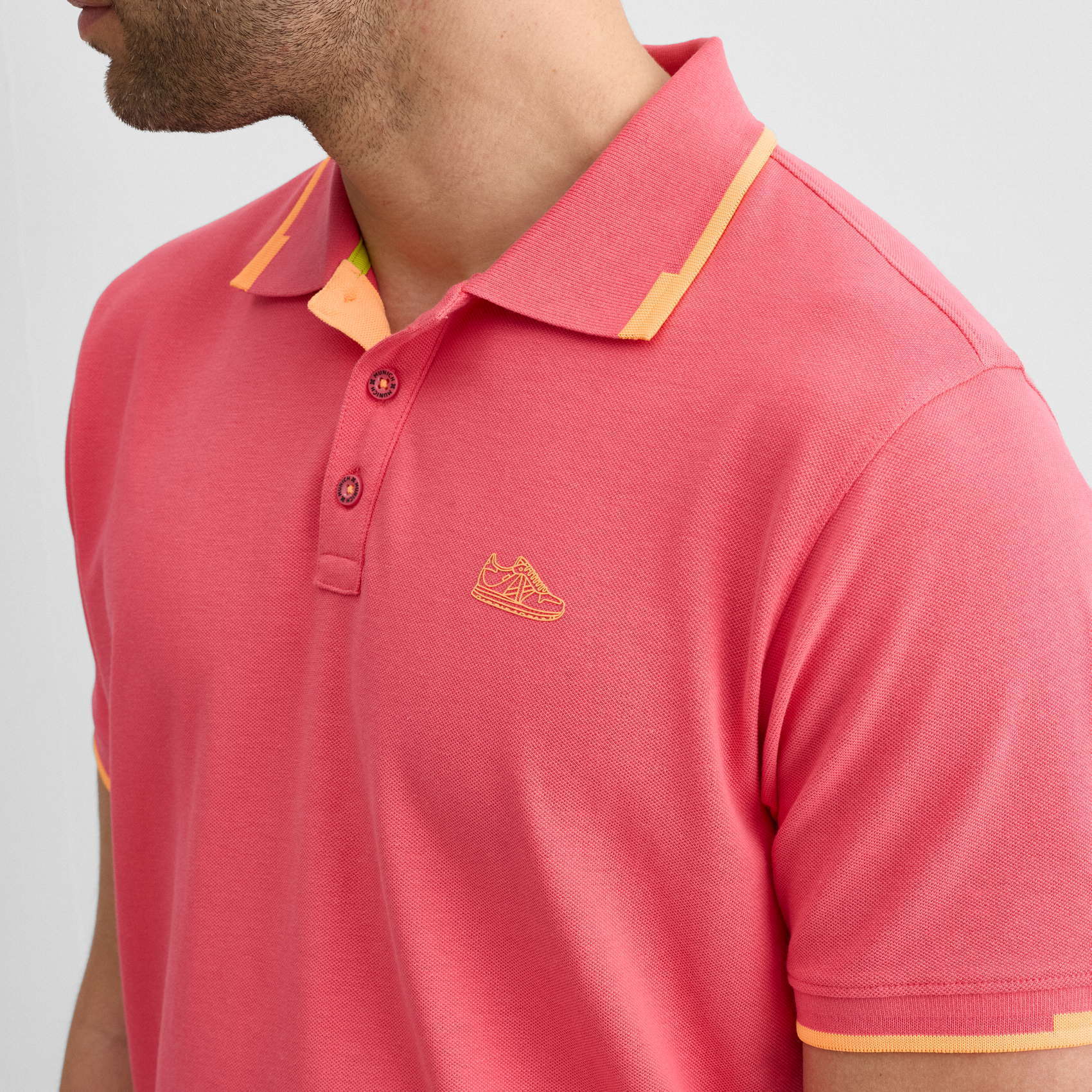 Polo MUNICH slam lifestyle de algodón rosa