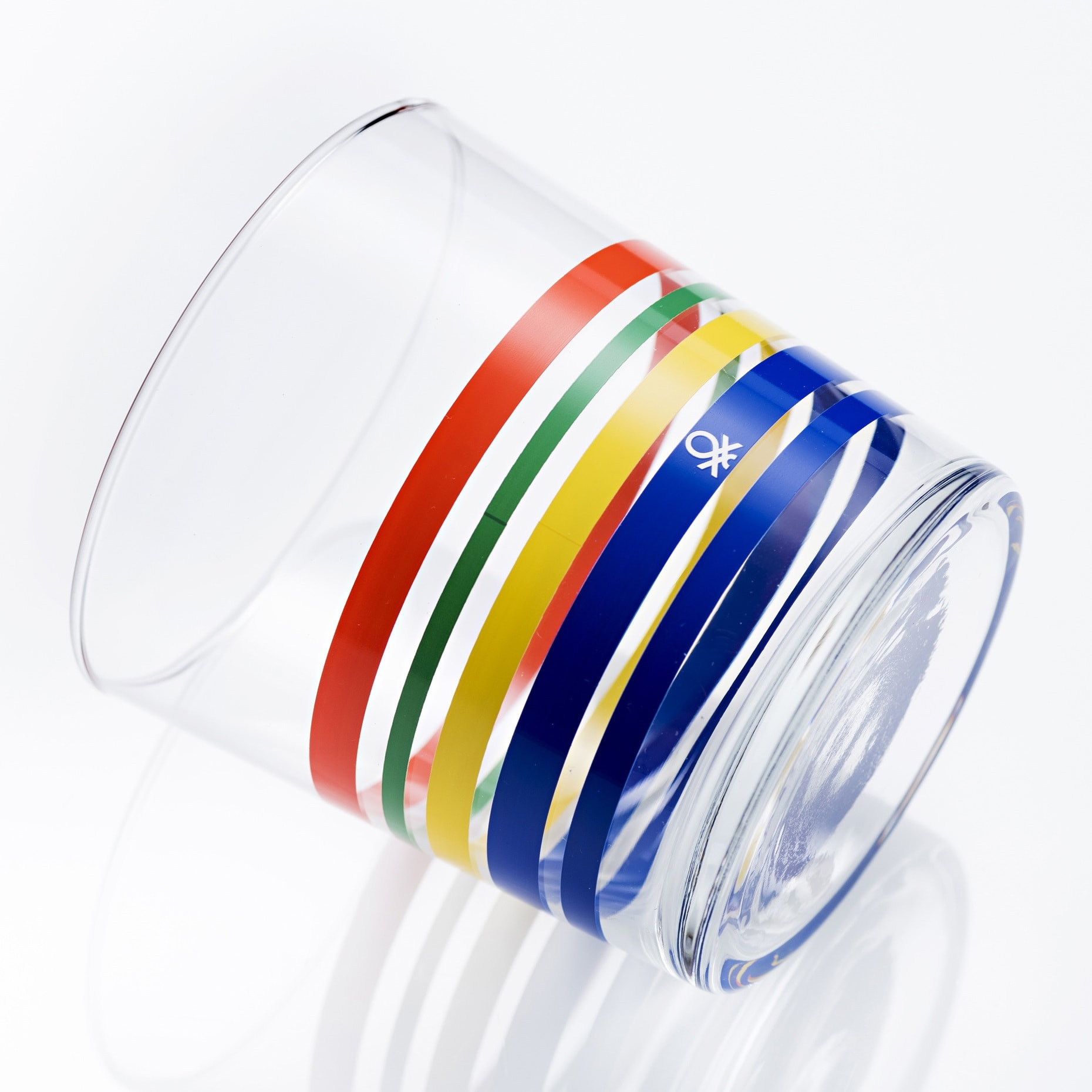 Set cristalería 8 piezas de vasos de vidrio, decorados, 33 cl.