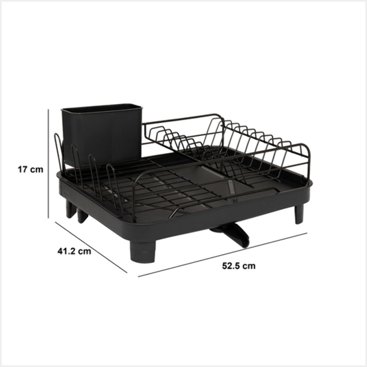 Égouttoir "Boîtes relief 2 - Black edition" extensible