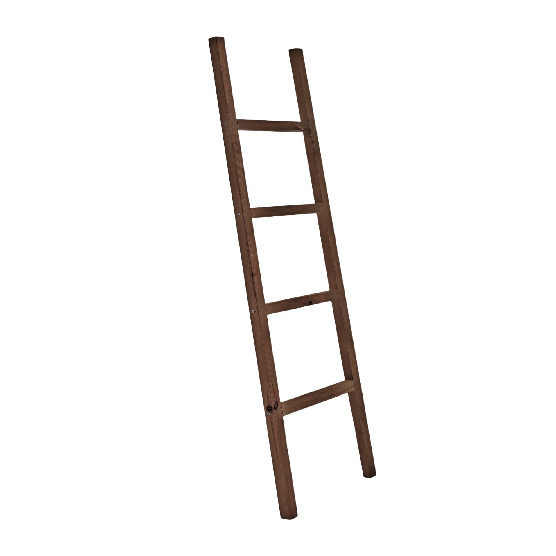 Échelle en bois massif couleur noyer de 150x41cm Hauteur: 150 Longueur: 41 Largeur: 3.5