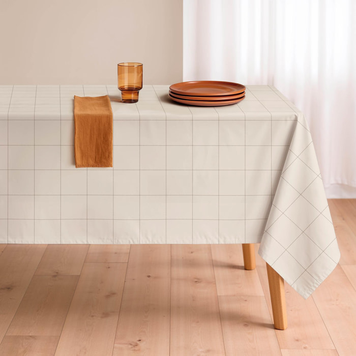 Mantel antimanchas ROBIN BEIGE - 100% algodón