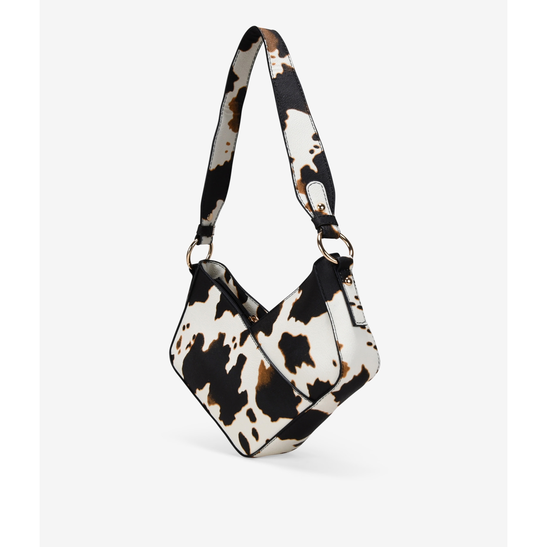 Bolso pequeño de hombro estampado de vaca