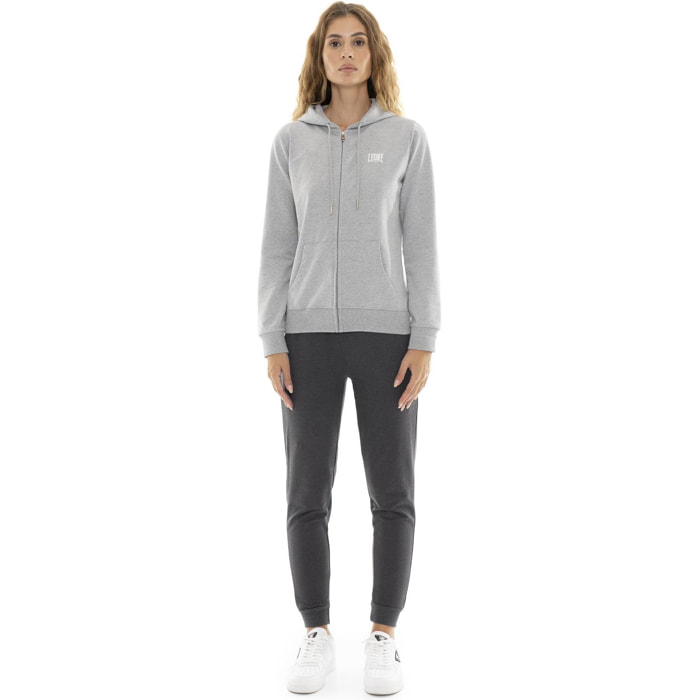 Tuta da donna invernale con cappuccio e zip "Silver"