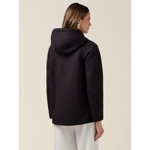 Oltre - Chaqueta con capucha y cremallera - Negro