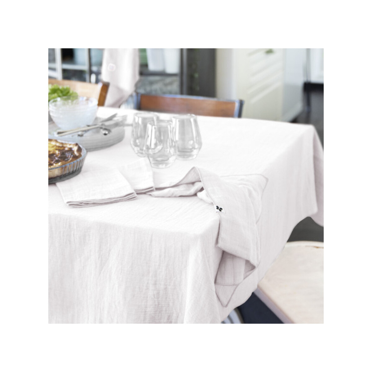 Lot de 2 essuie-mains 50x70 cm en gaze de coton - GAIA