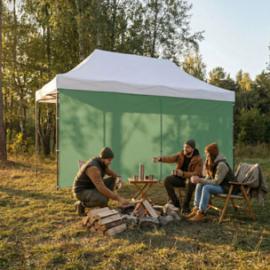 Set completo per gazebo 3x4m: 2 teli laterali 4,5 + 1 telo laterale 3m + telo porta + telo zanzariera bianco