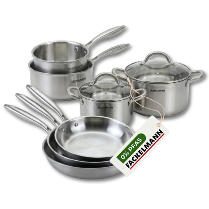 3 poêles à Frire, Casseroles, Faitouts inox 18/10 Triply Fackelmann Vita3