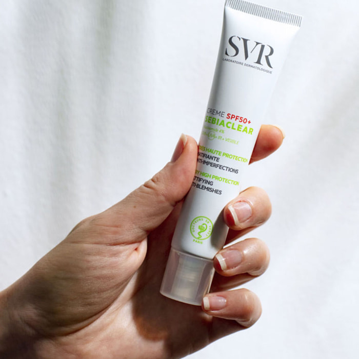 Sebiaclear - Crème Très Haute Protection SPF50+ Matifiante, Anti-Imperfections 40 ml