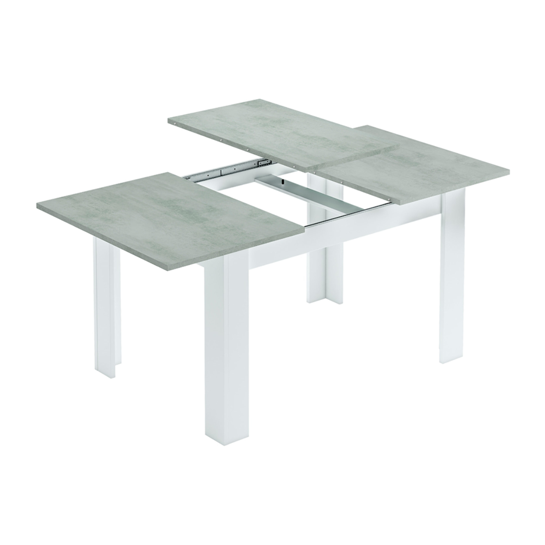 Mesa Comedor Extensible 78x140x90cm Cemento/ Blanco Artik