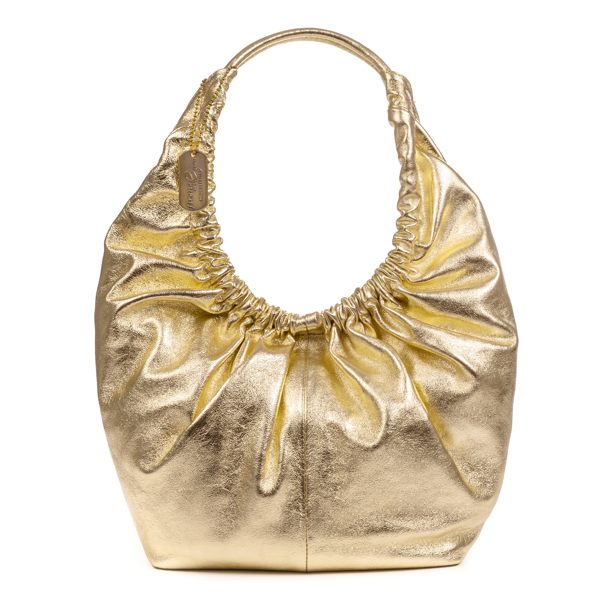 Arzignano bolso de hombro piel auténtica laminada asa grande acolchada