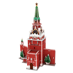 Puzle 3D de cartón de la Plaza Roja en Moscú. 33 piezas.