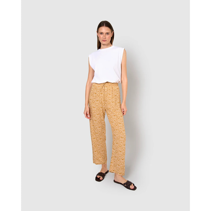 Pantalón viscosa emeral ocre
