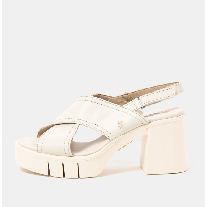 Sandalias con tacón 1990 NAPPA CREAM / EIVISSA color Cream