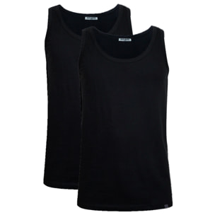 Canotta in 100% Cotone Navigare Art.811 Conf. 2 pz Nero