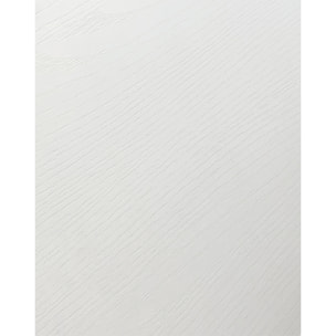 Tavolo FORTE DEI MARMI in legno, finitura bianco frassinato e base in metallo verniciato antracite, allungabile 140x90 cm - 220x90 cm