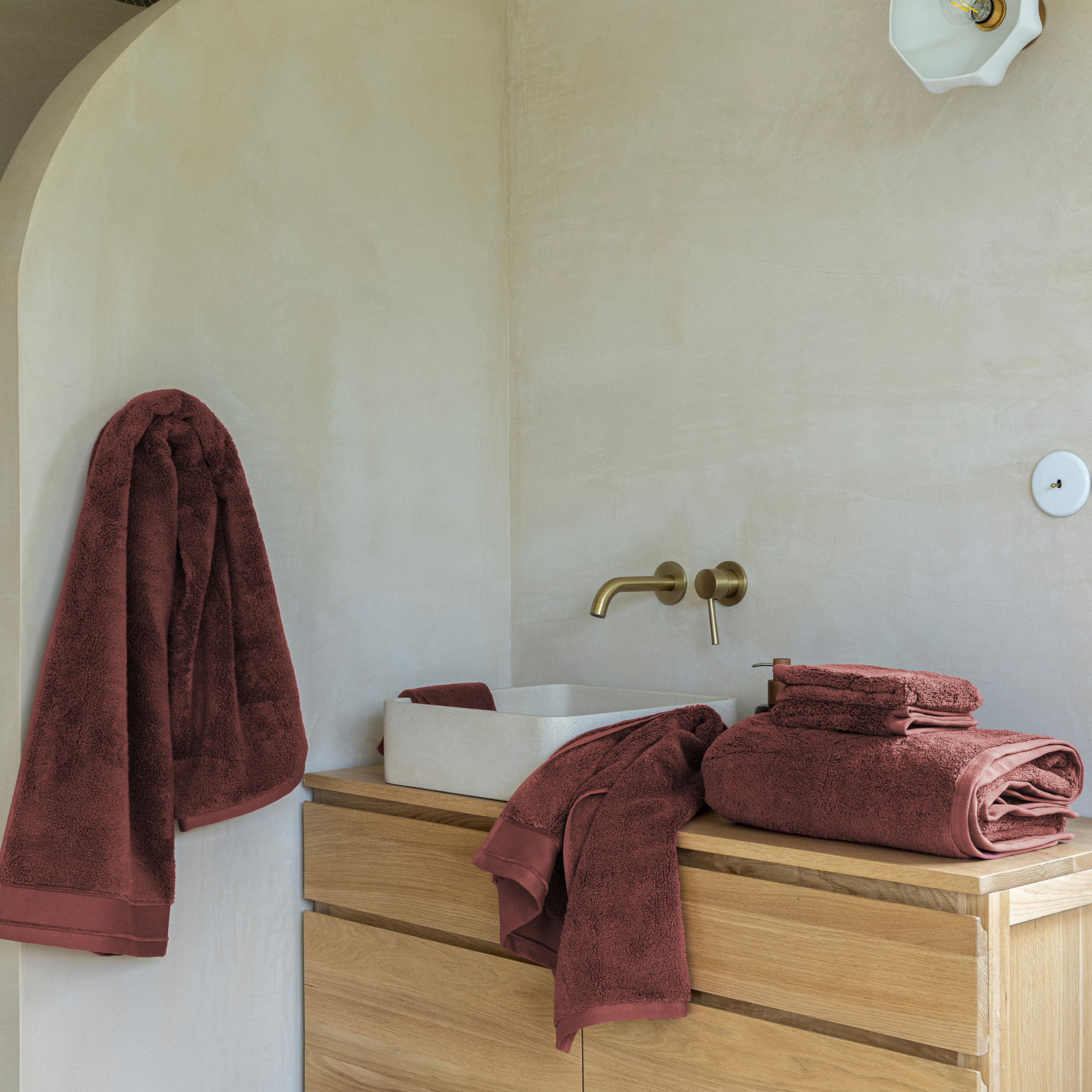 Serviette de toilette 100% Coton BIO, DOUCEUR NATURE