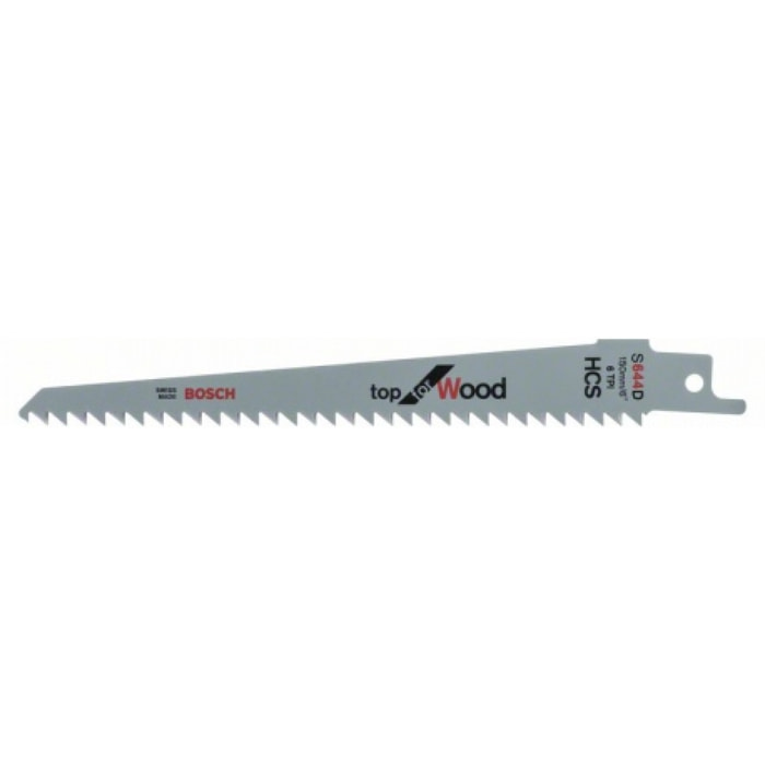 Lame de scie sabre HCS Bois S644D BOSCH 150 mm - Boite de 100 - 2608650551