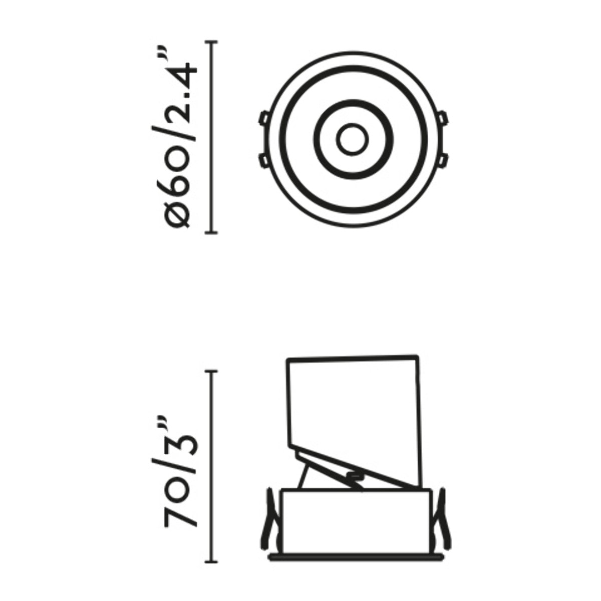 LOX EMPOTRABLE ORIENTABLE BLANCO 6-8W 2700K 36°