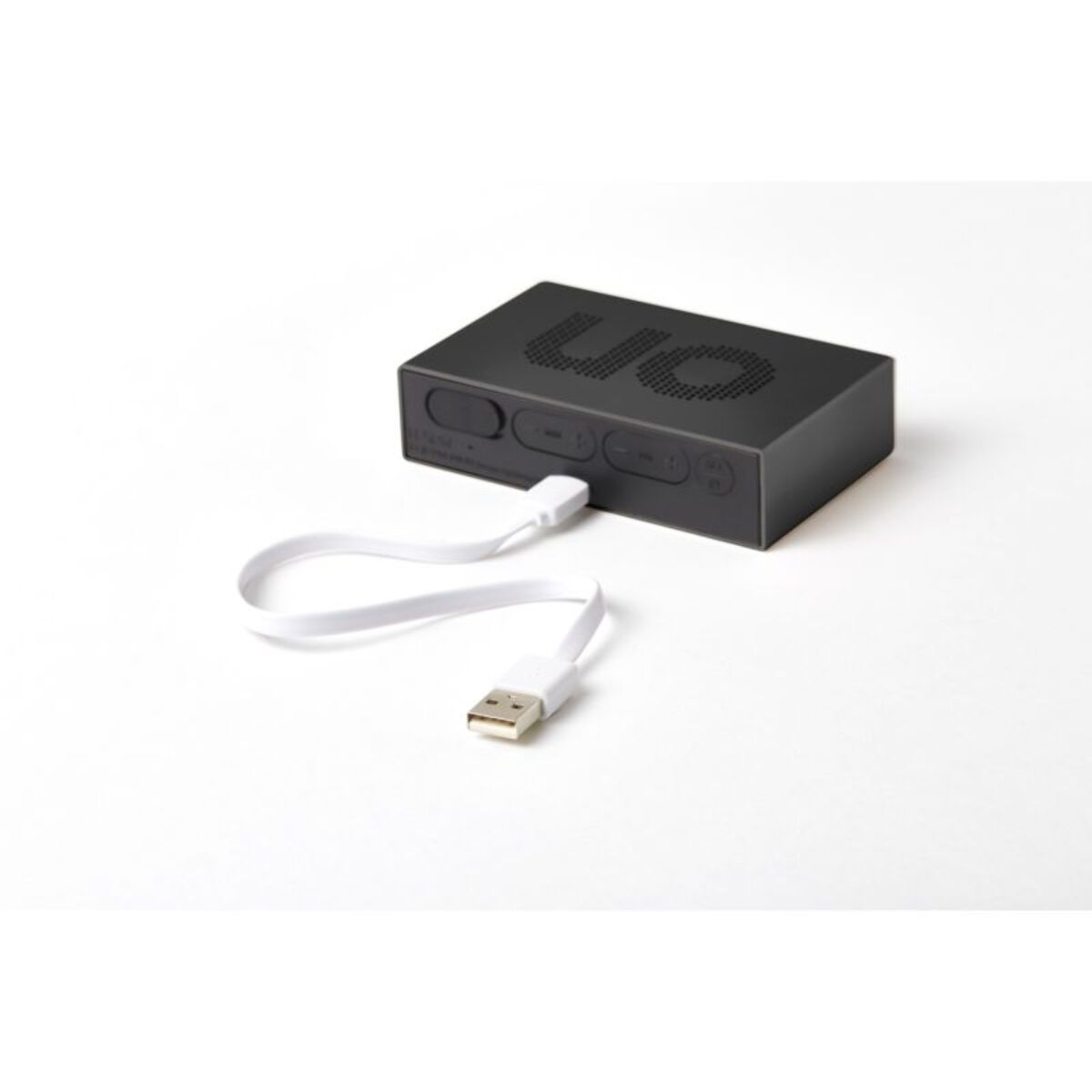 Réveil LEXON Flip Premium Rechargeable Aluminium Noir