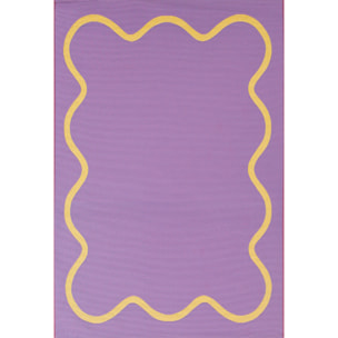 POSITANO - Tapis intérieur/extérieur à motif wavy violet