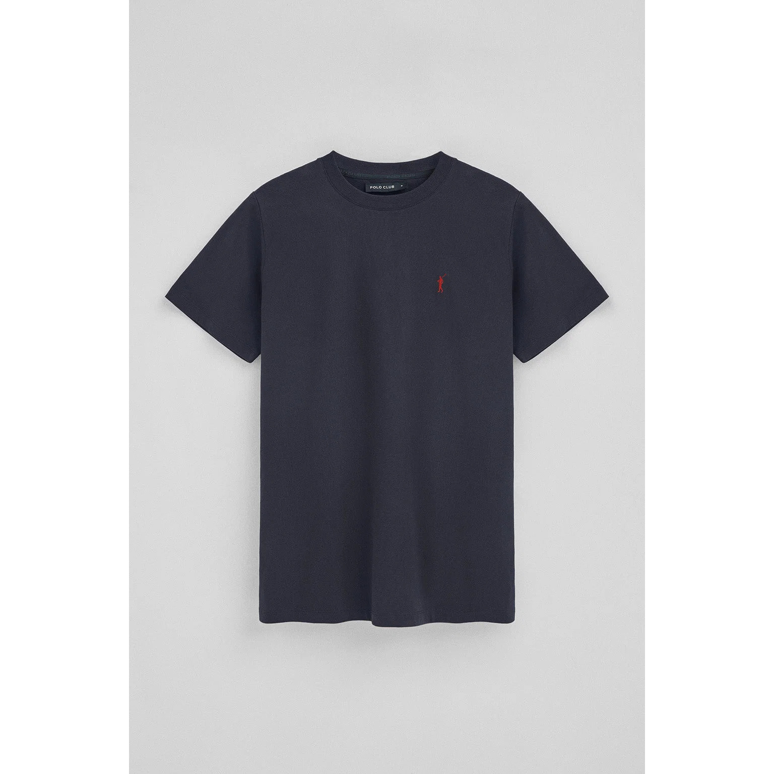 Pack hombre de dos camisetas en azul marino y blanco con cuello redondo y bordado Rigby Go
