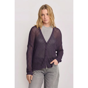 Kocca - Maglia cardigan a rete Donna