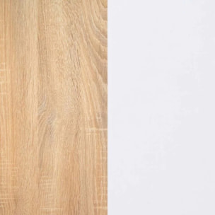 Mesa de comedor Naya en roble canadian y blanco artik 140X80 cm Roble Canadian - Blanco Artik (Blanco Mate)