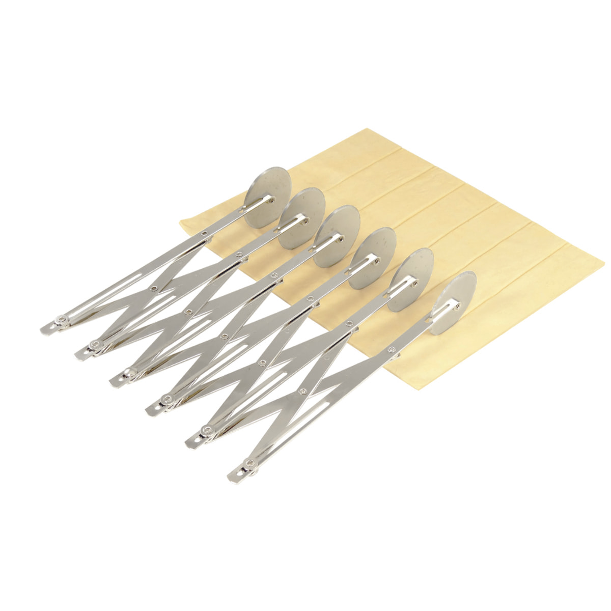 Diviseur à pâtes "bicyclette" - inox - 6 roulettes