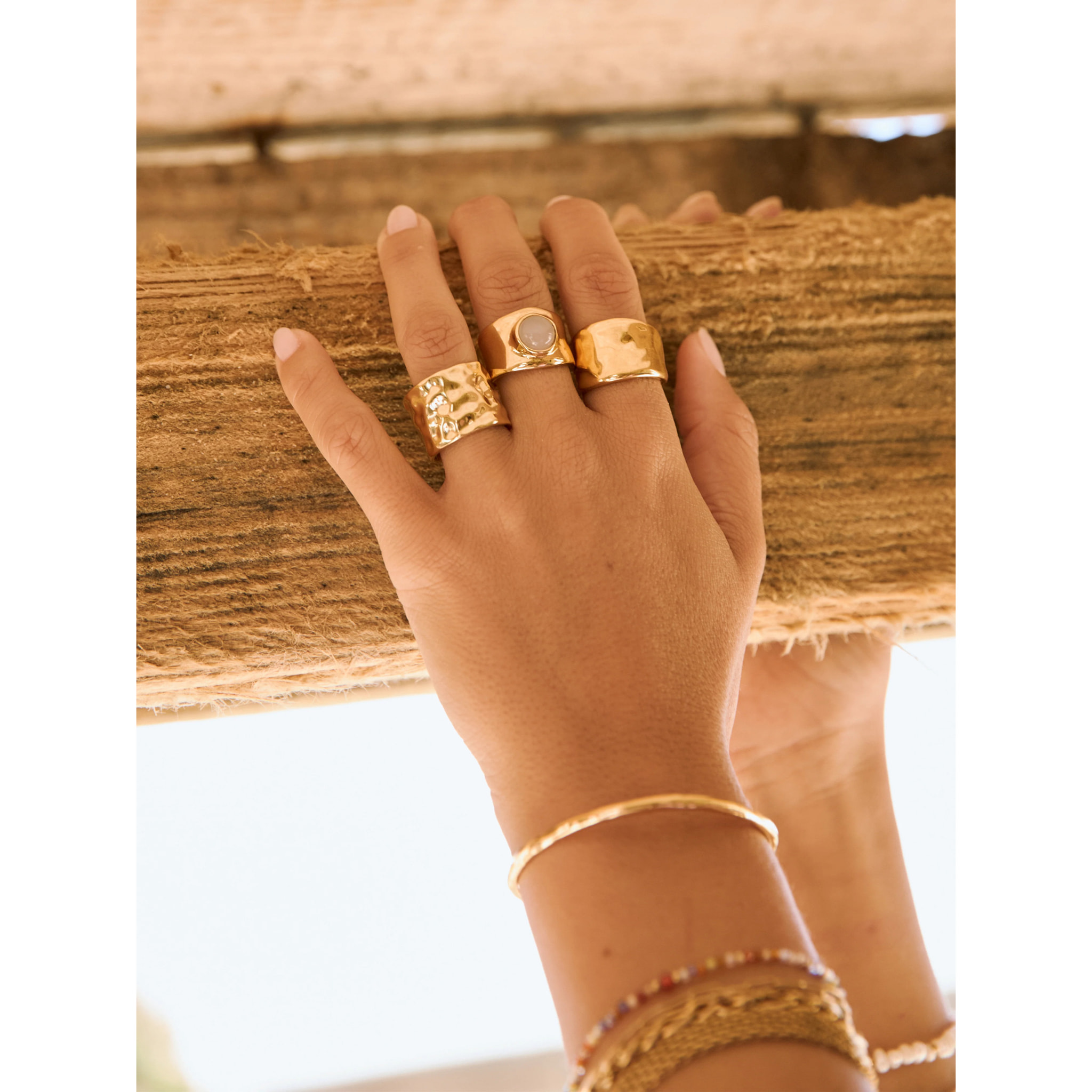 Anillo Marea L Baño Oro