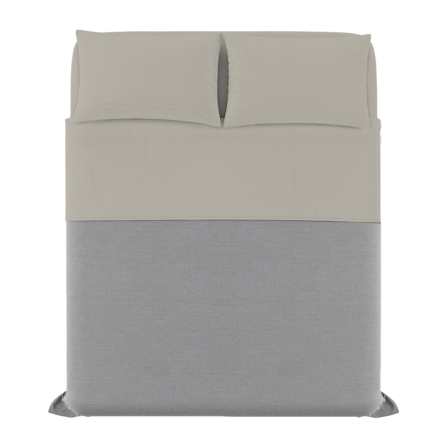 COMPLETO LETTO ELEGANT MADE IN ITALY MICROFIBRA - GRIGIO CHIARO MATRIMONIALE