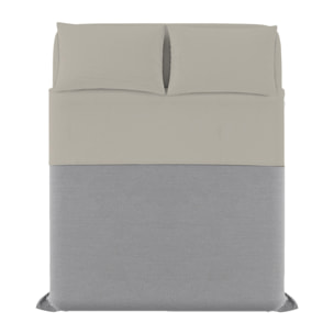 COMPLETO LETTO ELEGANT MADE IN ITALY MICROFIBRA - GRIGIO CHIARO MATRIMONIALE