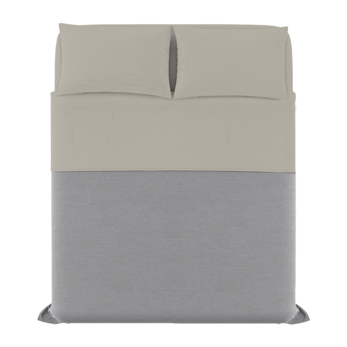 COMPLETO LETTO ELEGANT MADE IN ITALY MICROFIBRA - GRIGIO CHIARO MATRIMONIALE