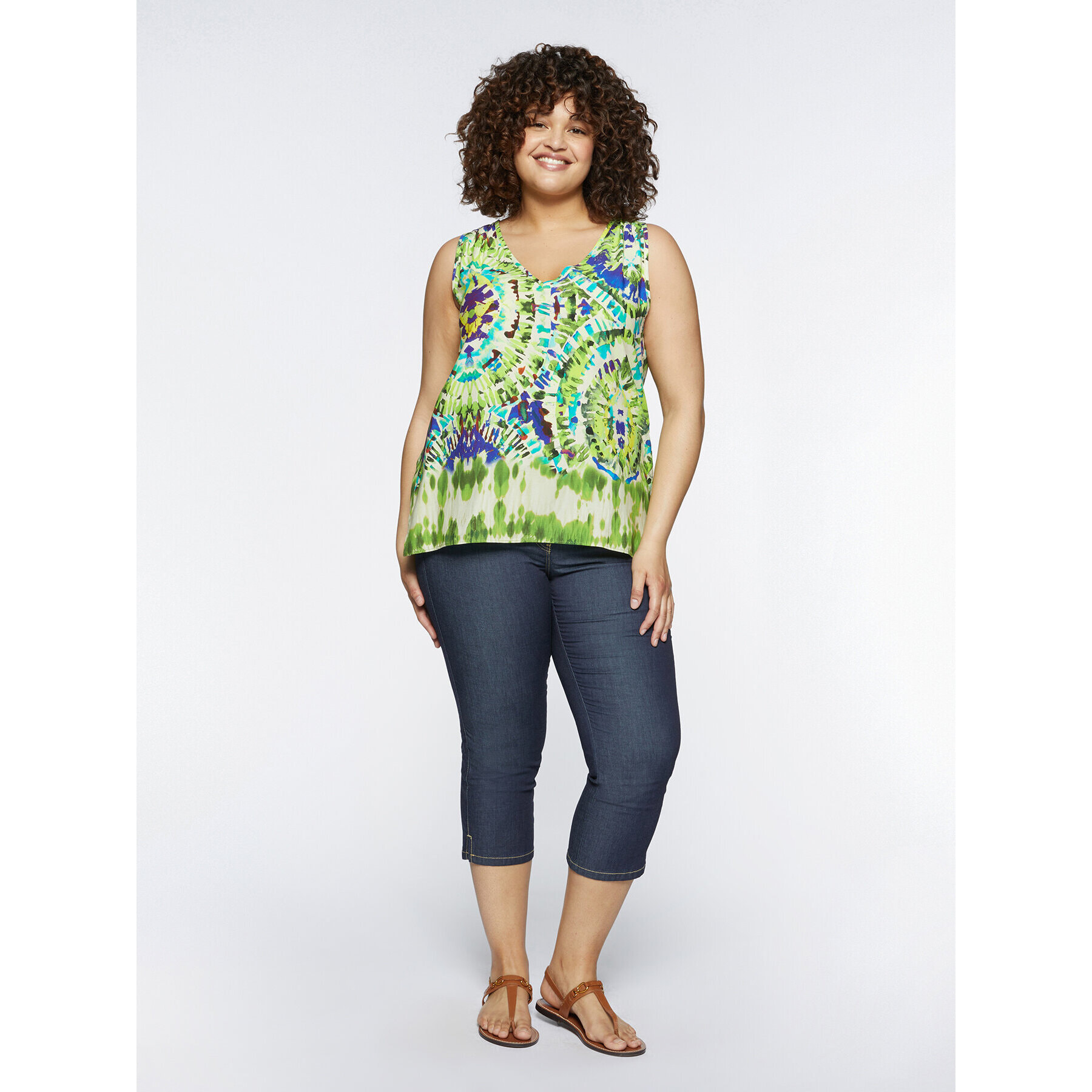 Fiorella Rubino - Jeans Capri con impunture a contrasto - Blu