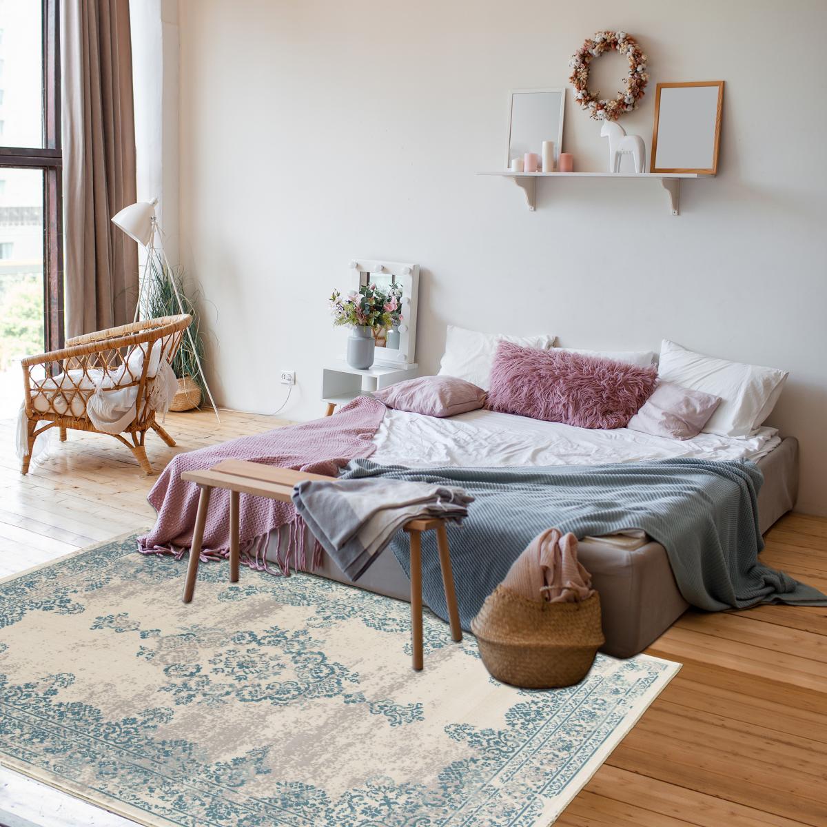 Tapis salon et chambre tissé motif oriental PUDI