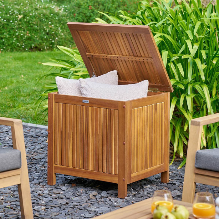 Coffre de rangement 100L beige acacia